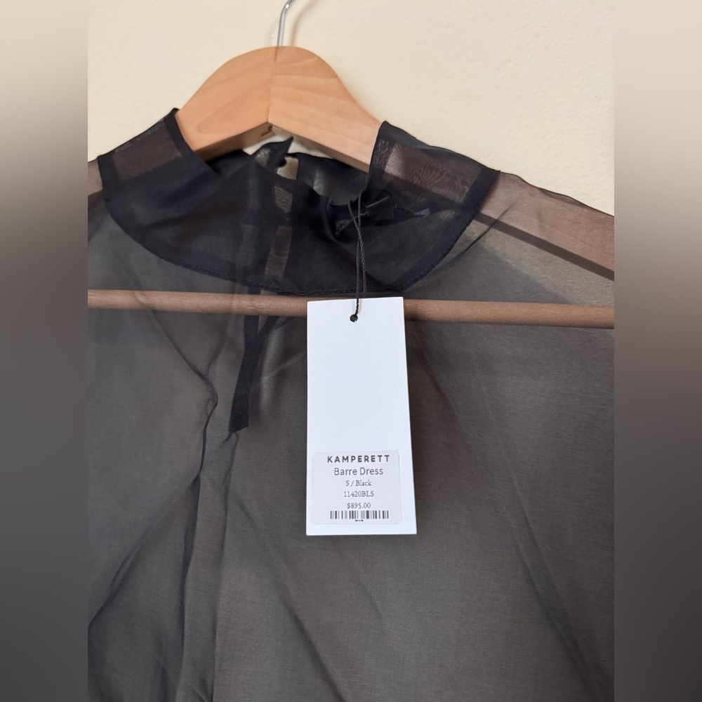 Kamperett New Barre Dress Silk Black Small - Picture 7 of 10